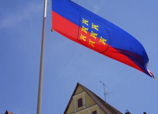 Die Fahne der Siebenbürgen beherrscht das Pfingstwochenende in Dinkelsbühl